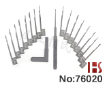 금고 마스터 잠금 용 해정 Lockpick 18pcs 킷 (핀이있는 내부 밀링형)